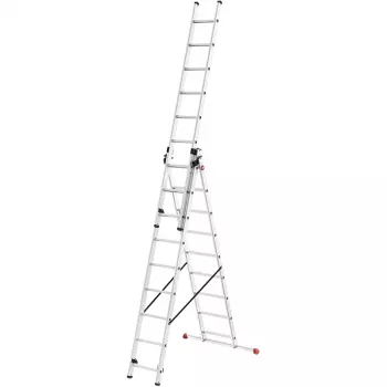 HAILO ProfiStep Combi escalera de aluminio 3x12 peldaños