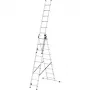 HAILO ProfiStep Combi escalera de aluminio 3x12 peldaños
