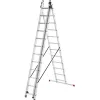 HAILO ProfiStep Combi escalera de aluminio 3x12 peldaños