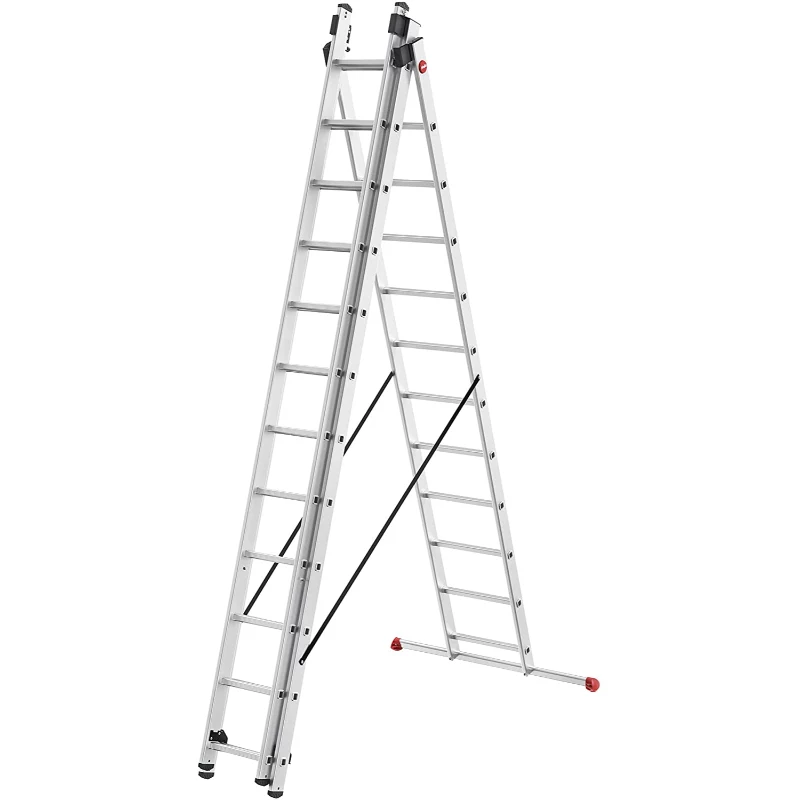 HAILO ProfiStep Combi escalera de aluminio 3x12 peldaños
