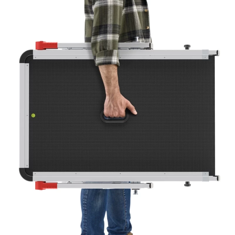 HAILO TP2 Pro plataforma para escaleras – plataforma de trabajo de aluminio ajustable para escaleras, 150 kg, EN 131