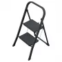 HAILO K44 StandardLine escalera plegable con barra de seguridad, 2 peldaños, acero, negro, 150 kg