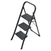 HAILO K44 StandardLine escalera plegable, 3 peldaños, barra de seguridad, negro, 150 kg