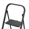 HAILO K44 StandardLine escalera plegable, 3 peldaños, barra de seguridad, negro, 150 kg