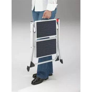 HAILO escalera plegable MK60 StandardLine acero 2 peldaños blanco