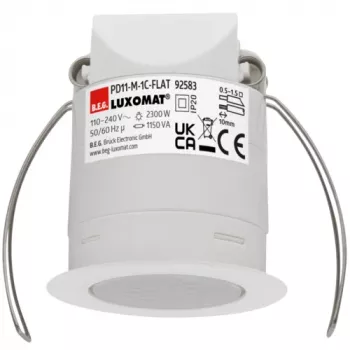 BEG BRCK LUXOMAT PD11-M-92583 detector de presencia de techo ultrafino para techos huecos, PIR, 360°, 2300W, blanco
