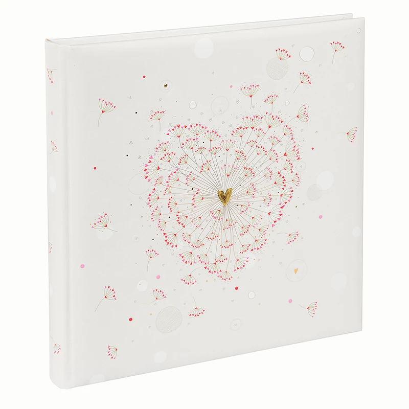 Goldbuch Golden Heart álbum de fotos de boda 30x31 cm, 60 páginas blancas, corazones de lámina dorada 08 062