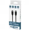 ANSMANN cable de datos y carga USB-C a USB-C, 1,2 m, 60W Power Delivery, negro