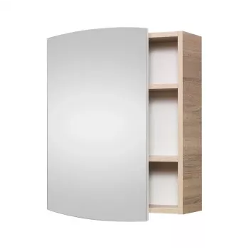 Armario de baño SV54 roble Sonoma de pared con 2 puertas y 2 estantes