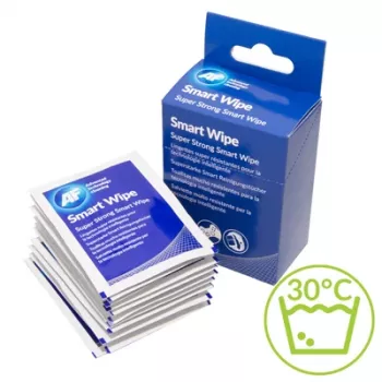 AF ASMARTWIPE10 paños de limpieza de microfibra para pantallas táctiles y dispositivos inteligentes (pack de 10, Azul/Gris)