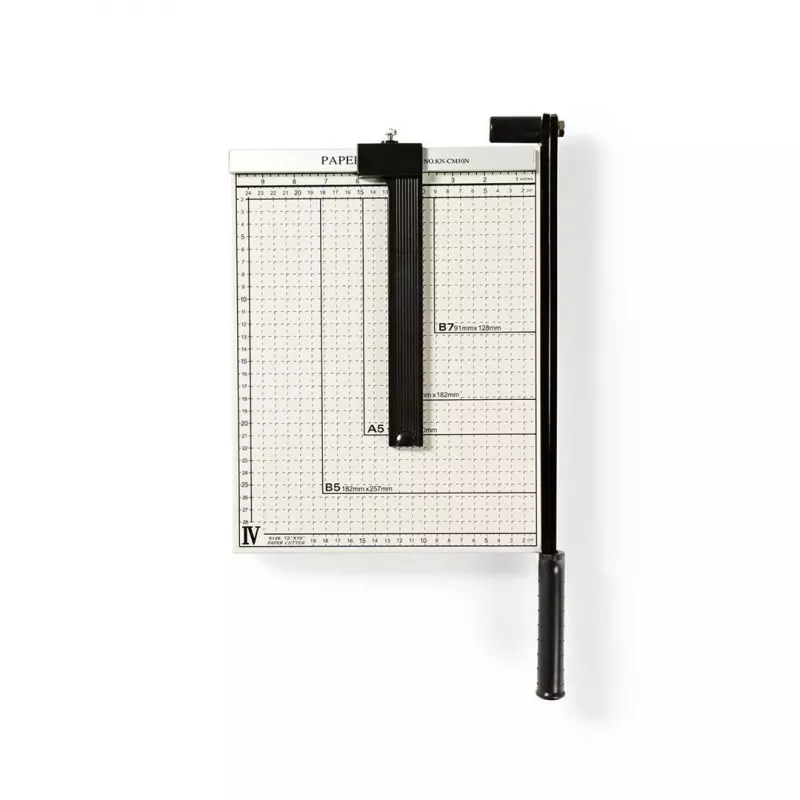 Nedis PACU110A4 cortapapeles rotativo A4 10 hojas negro gris