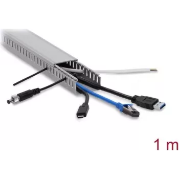 Delock canaleta para cables 40 x 25 mm - longitud 1 m gris