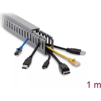 Delock canaleta para cables 25 x 50 mm, longitud 1 m, gris
