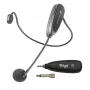 Stagg SUW 12H-BK sistema de micro de diadema inalámbrico UHF con transmisor de petaca y receptor de mesa, 12 canales, negro
