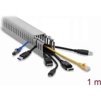 Delock canaleta para cables 40 x 50 mm - longitud 1 m gris