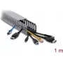 Delock canaleta para cables 50 x 50 mm, longitud 1 m, gris
