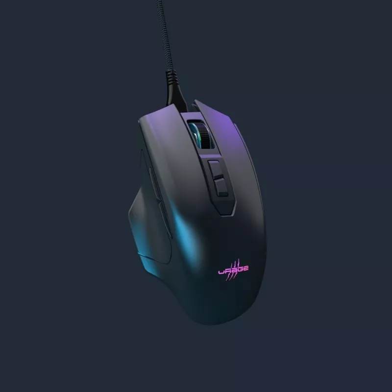 Hama uRage Reaper 410 ratón gaming óptico con cable, 12000 DPI, 6 botones programables, RGB, negro
