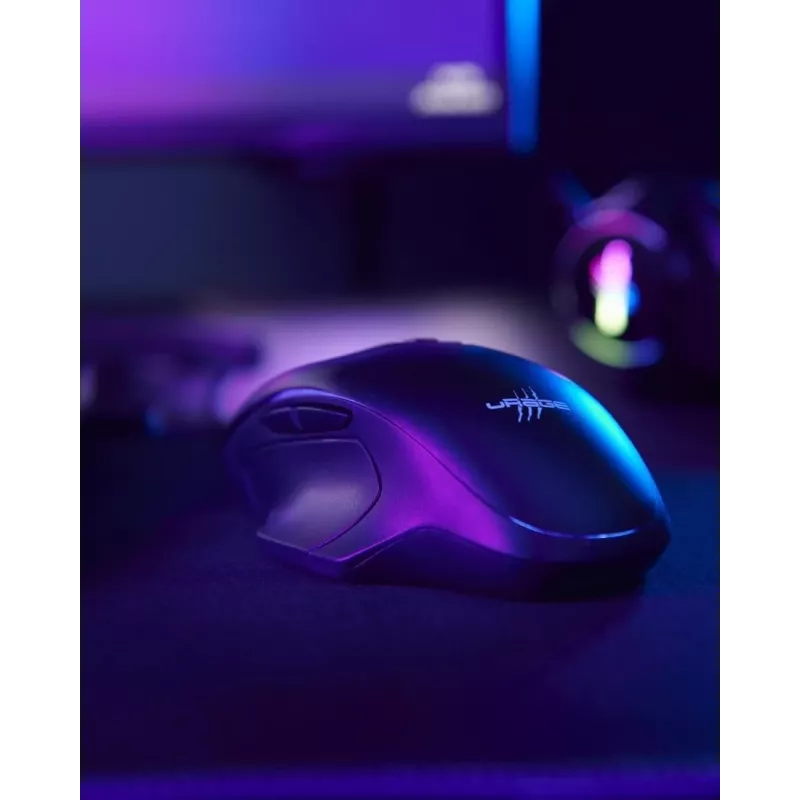 Hama uRage Reaper 410 ratón gaming óptico con cable, 12000 DPI, 6 botones programables, RGB, negro