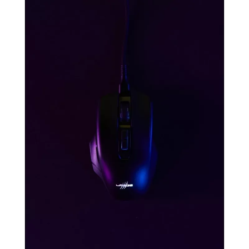 Hama uRage Reaper 410 ratón gaming óptico con cable, 12000 DPI, 6 botones programables, RGB, negro