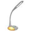 Activejet VENUS lámpara de escritorio LED gris con base de color cambiante y función de carga USB