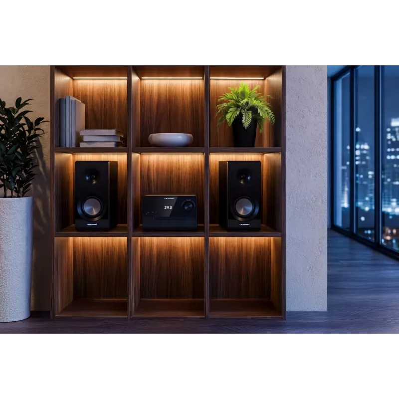 Blaupunkt MS49DAB microcadena Hi-Fi con DAB+ y Bluetooth, negra