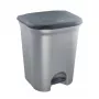KEEEPER Torge cubo de pedal para reciclaje 2x11L gris claro plateado
