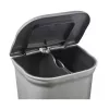 KEEEPER Torge cubo de pedal para reciclaje 2x11L gris claro plateado