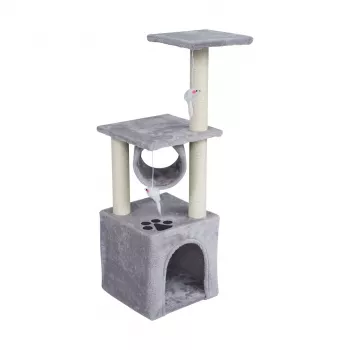 REBEL RA-1002 ZOO Árbol rascador para gatos 92 cm Gris