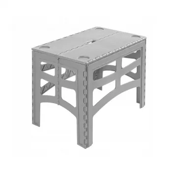 keeeper Mesa exterior plegable Timo L, Nordic Grey, 70 x 45 x 55 cm, capacidad de carga 80 kg