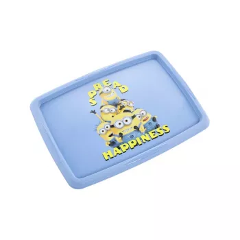keeeper Caja con tapa 45L Karolina “Minions Happiness” 55,5x40x30cm Azul claro