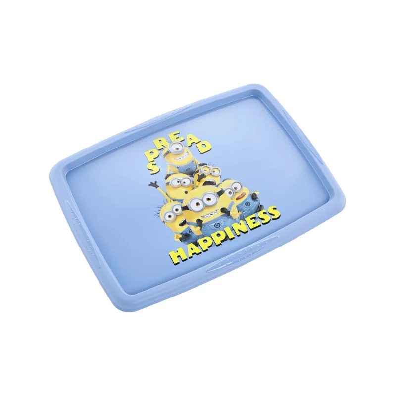 keeeper Caja con tapa 45L Karolina “Minions Happiness” 55,5x40x30cm Azul claro