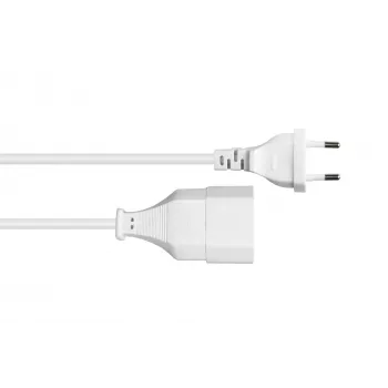 Kabelmeister Cable alargador Euro CEE 7/16 conector macho a conector hembra blanco 0,75mm² 3m