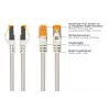 Cable de red RJ45 Cat.7 KABELMEISTER, 10 m, gris, TPE, libre de halógenos