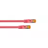 Kabelmeister Cable de red RJ45 Cat.7 S/FTP, funda TPE, libre de halógenos, magenta, 0,25m