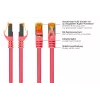 Kabelmeister Cable de red RJ45 Cat.7 S/FTP, funda TPE, libre de halógenos, magenta, 0,25m