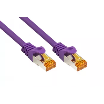 KABELMEISTER Cable de red Cat.7 S/FTP, RJ45, 2m, violeta, TPE libre de halógenos