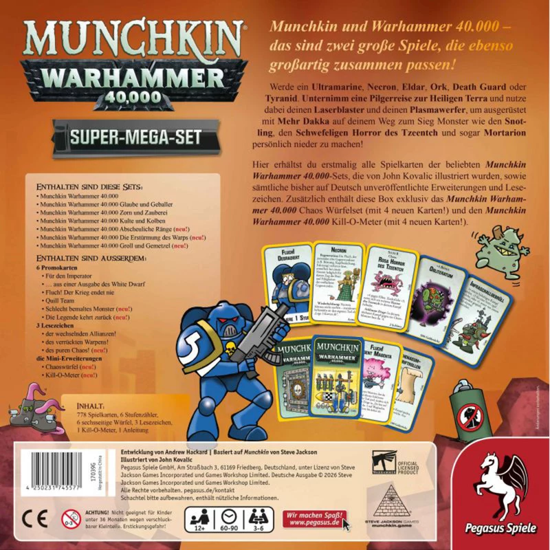 Pegasus Munchkin Warhammer 40K Super Mega Set Juego de cartas