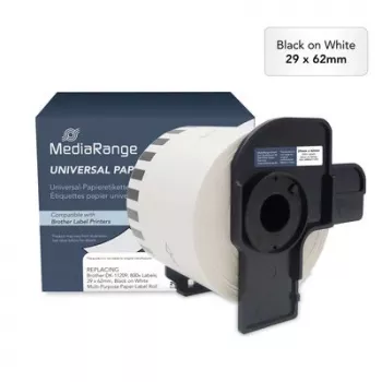 MediaRange DK-11209 Etiquetas térmicas directas compatibles 29x62mm 800 etiquetas blanco