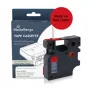 MediaRange cartucho de cinta de escritura de plástico, sustituye a Dymo D1 45017/S0720570, 12 mm x 7 m, laminada, adhesiva permanente, negro sobre rojo (MRDY45017)