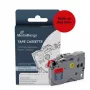 MediaRange cartucho de cinta de escritura, sustituye a Brother TZ-421/TZe-421, 9 mm x 8 m, laminada, adhesiva permanente, negro sobre rojo (MRBTZ421)