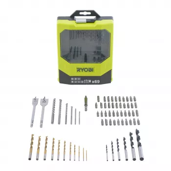 RYOBI RAK69MiX Set de 69 puntas de broca y destornillador