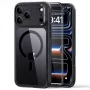 ESR Classic Hybrid Funda MagSafe y cristal templado para iPhone 17 Pro Max / 18 Pro Max – Transparente con marco negro
