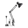 LEPRO 3100027-EU Lámpara de escritorio LED con puerto de carga USB, 5 temperaturas de color, 7 niveles de brillo, control táctil, temporizador, brazo flexible, protección ocular, Negro