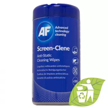 AF Screen-Clene Toallitas de limpieza para pantallas TFT/LCD 100 uds. Bote ECO