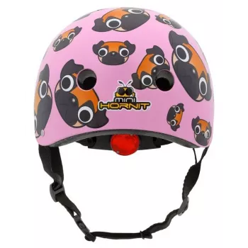 Hornit Pug Casco de bicicleta para niños con luces LED - Rosa, 48-53 cm PUS806