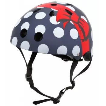Hornit POM913 Casco multideporte Polka Dot para niños, 53-58 cm, Negro/Azul/Rojo/Blanco
