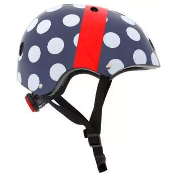 Hornit POM913 Casco multideporte Polka Dot para niños, 53-58 cm, Negro/Azul/Rojo/Blanco