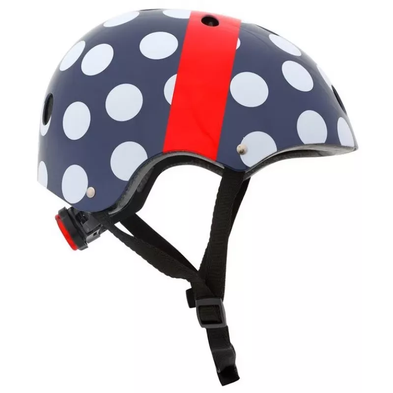 Hornit POM913 Casco multideporte Polka Dot para niños, 53-58 cm, Negro/Azul/Rojo/Blanco
