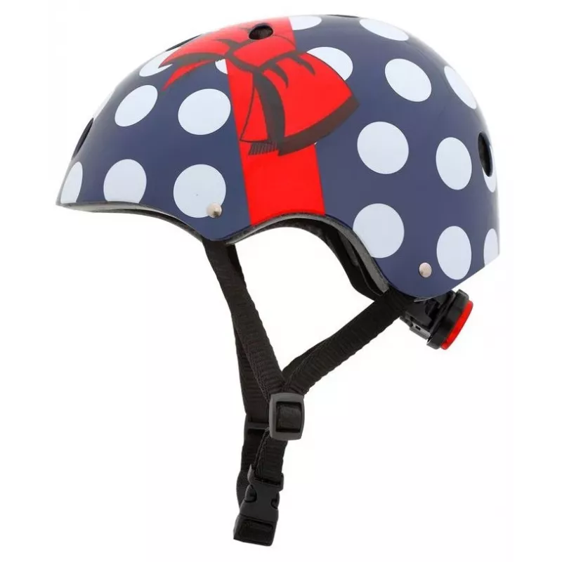 Hornit POM913 Casco multideporte Polka Dot para niños, 53-58 cm, Negro/Azul/Rojo/Blanco