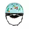 Hornit Jurassic S Casco de bicicleta para niños 48-53cm, diseño dinosaurio, Verde/Azul/Naranja, luz trasera LED, CE EN 1078 DIS826
